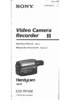 Sony CCD TR 150 E manual. Camera Instructions.